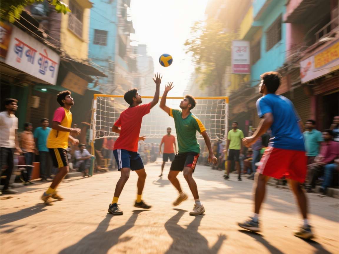 Street Handball India - Street Court Action Street Handball India game screenshot showing street court gameplay